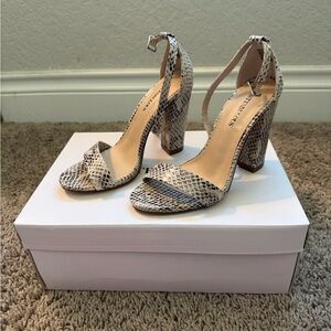Snake-Print Heels